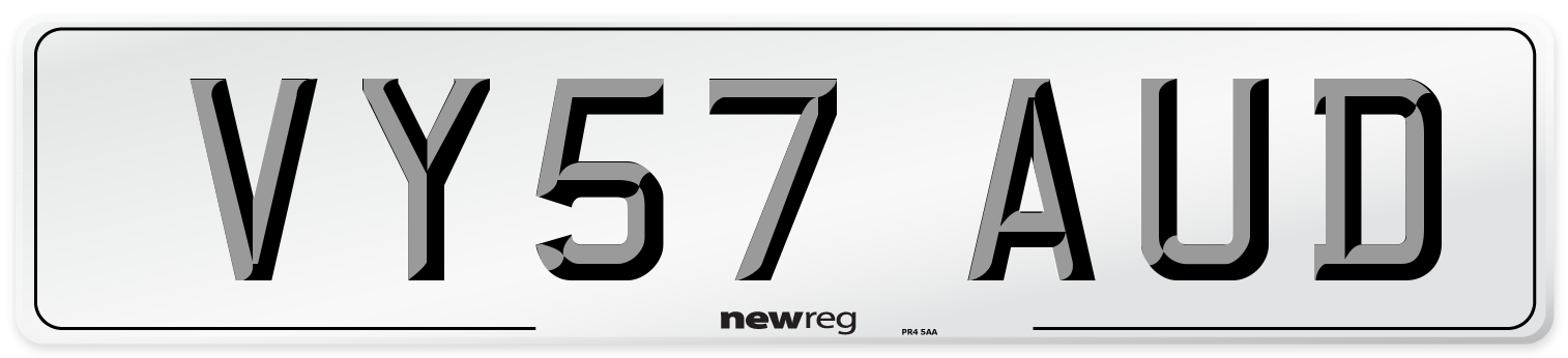VY57 AUD Number Plate from New Reg
